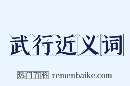 武行近义词是什么意思的图片